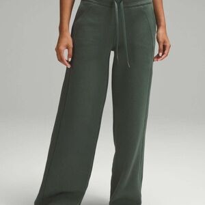NWT Lululemon Scuba Mid-Rise Wide-Leg Pant Size 6 Dark Forest
